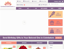 Tablet Screenshot of coimbatoregiftsflowers.com